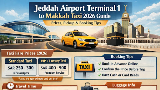 Jeddah Airport Terminal 1 to Makkah Taxi Guide 2026