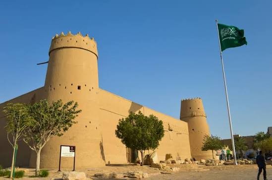The clay walls and towers of Al Masmak Fortress in the old quarter of Riyadh