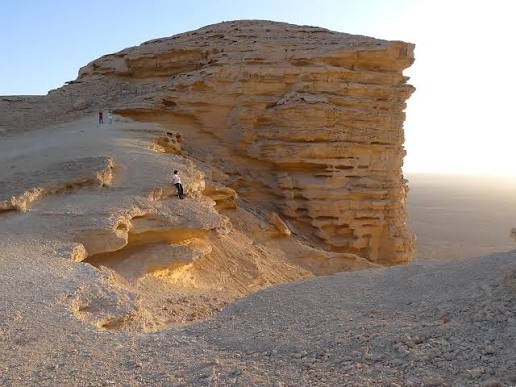 The cliff edge at Edge of the World on the Tuwaiq escarpment outside Riyadh