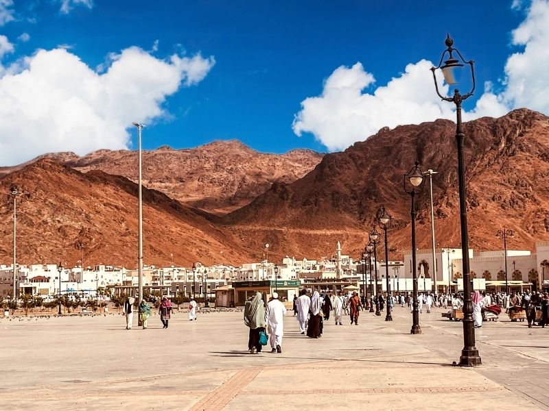 Jabal-e-Ohad (Mount Uhud) on the Hujjaj Madinah ziyarat package