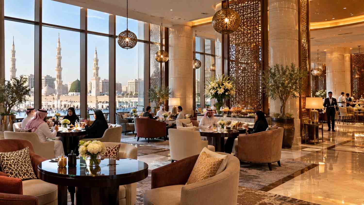 Shahid Lounge and Café at the Sofitel Shahd Al Madinah, with themed buffet nights.