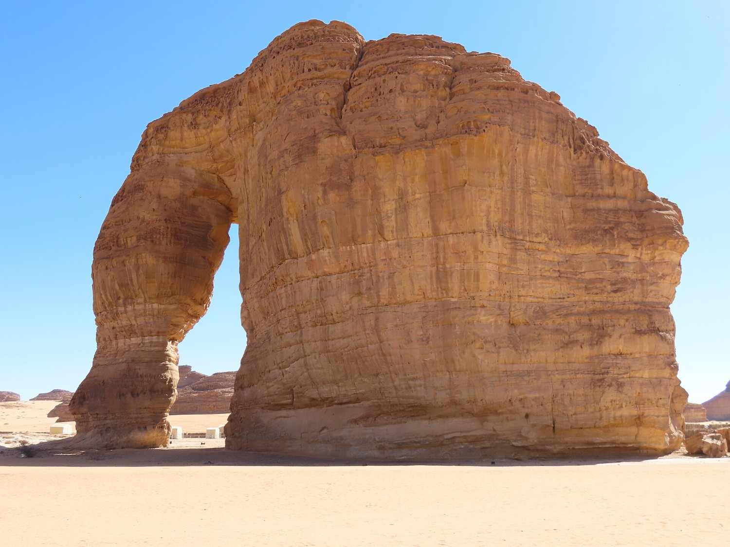 Elephant Rock, or Jabal AlFil, stands 52 m high and is free to visit.