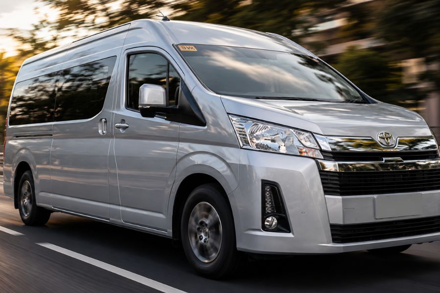Toyota Hiace van for Umrah groups, 10 passengers